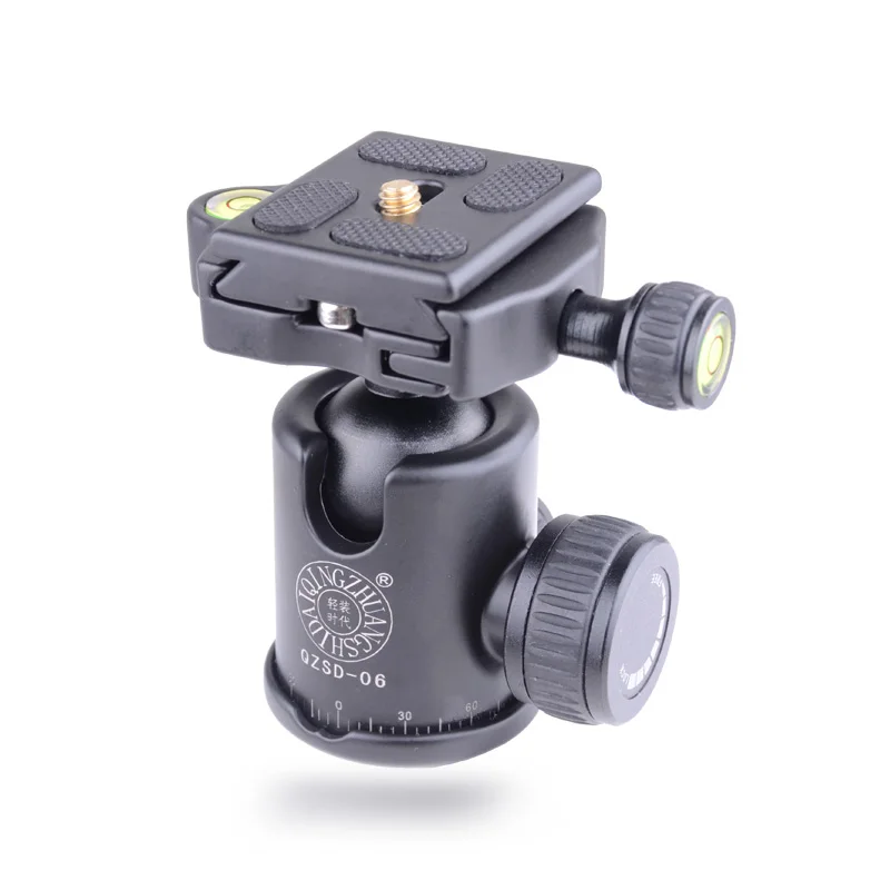

Q06 Professional Camera Tripod 360 degree Ball Heads with Quick Release Plate 1/4" Screw 3/8" screw nut for Camera Tripod