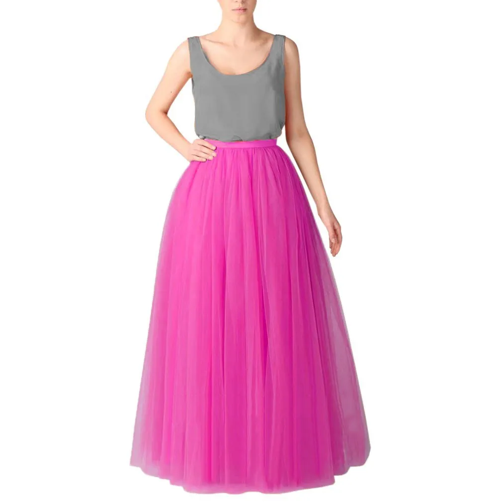 Женская длинная юбка пачка с кружевом Повседневная Длинная серого черного и