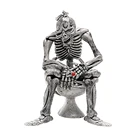 Аксессуары для интерьера, автомобильные брелки, брелок в виде черепа унитаза, подарок для стайлинга автомобиля, брелок для ключей, крутой кошелек, сумка, декоративный резиновый