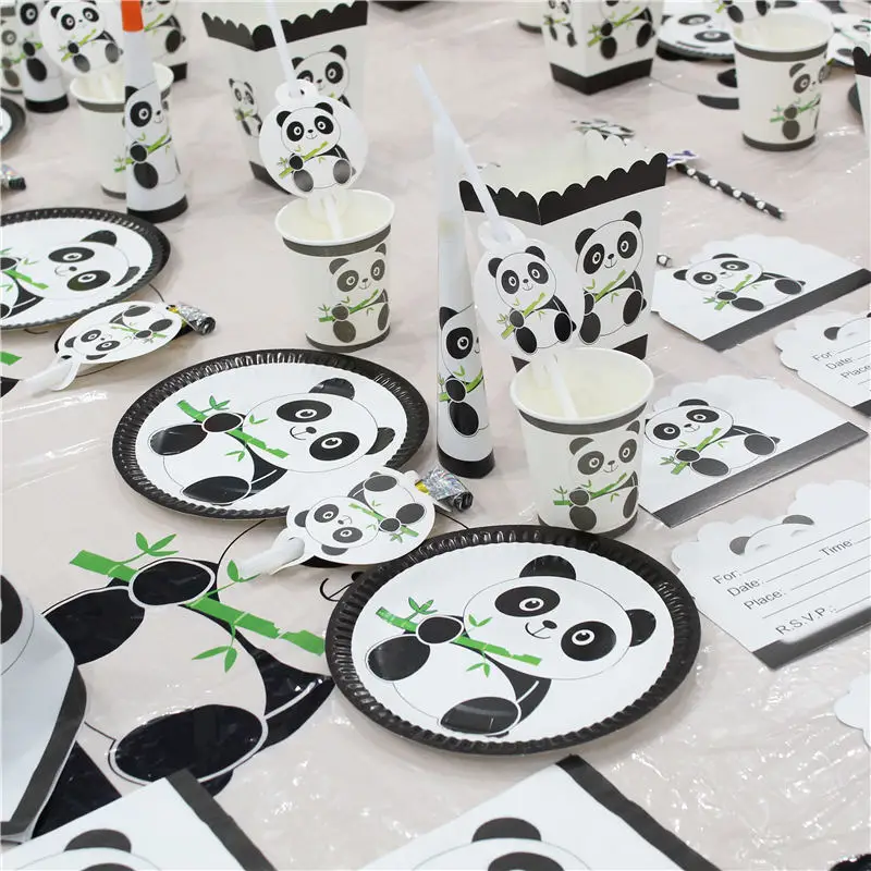 Китайская панда тема китайские элементы День рождения платье Вечерние