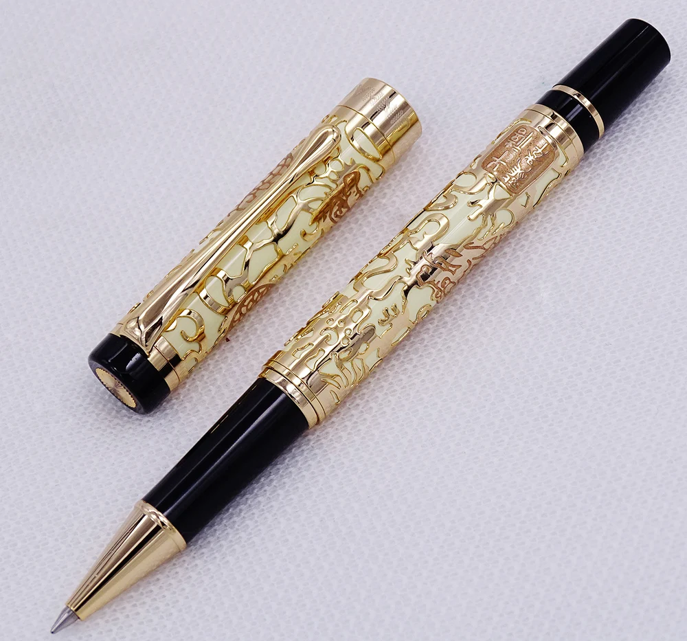 Jinhao 5000 винтажная Роскошная искусственная резьба по текстуре дракона ручка с