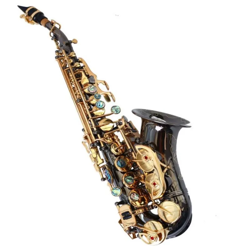 Сопрано саксофон Bb Wind Instrument Sax Western Instruments Black saxofone saxofon Soprano Музыкальные