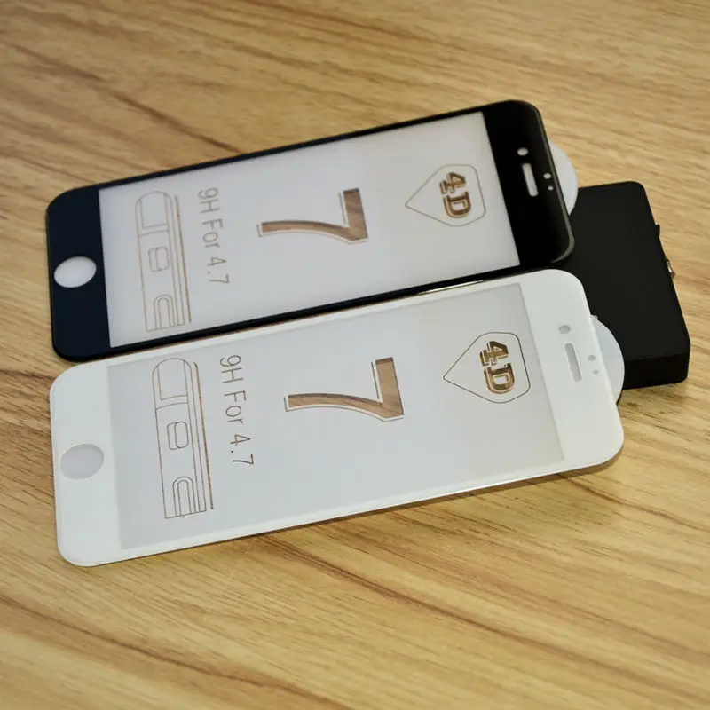 Закаленное стекло 4D с закругленными краями и полным покрытием для iPhone 6 6S защита
