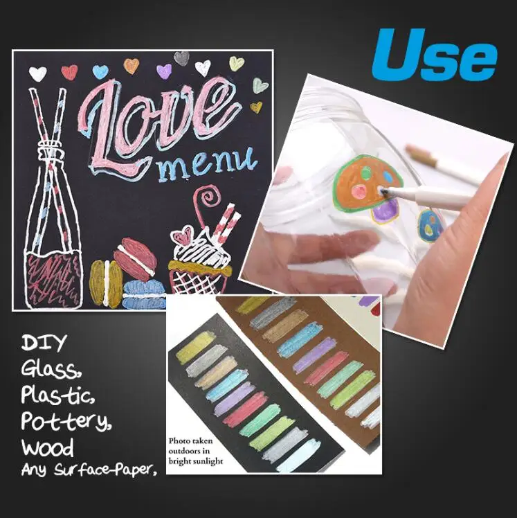 STA 10 цветов металлическая Кисть ручка мягкий наконечник DIY Скрапбукинг ремесла
