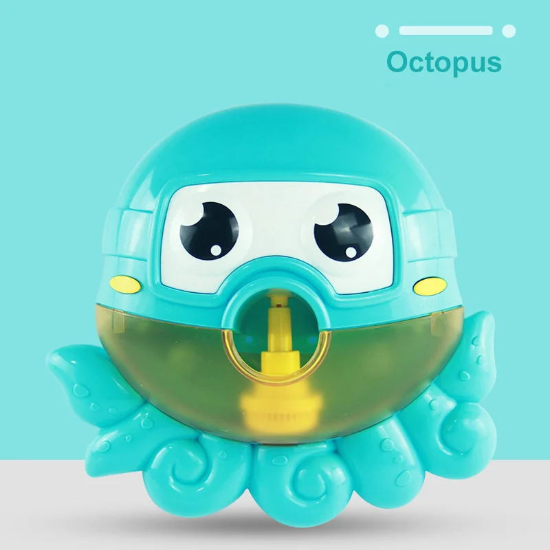 Blue Octopus Детские Игрушки для ванны для детей, музыкальная машина для создания пузырьков, краб, лягушка, веселая летняя игра в ванную, игрушки для детей, подарок осьминог - Цвет: Blue Octopus