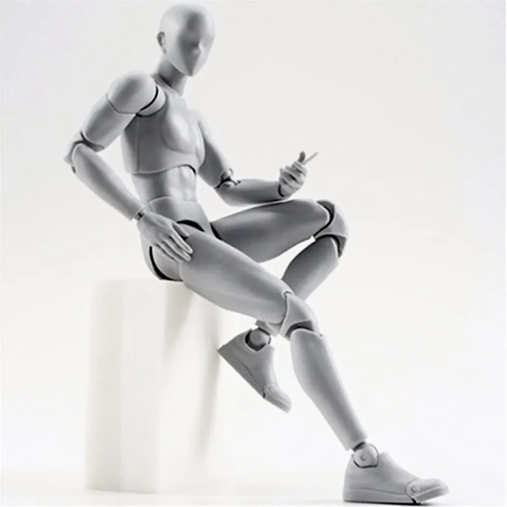 Экшн фигурки Body Kun DX & Chan PVC модель SHF серый цвет набор мужской и женский экшн