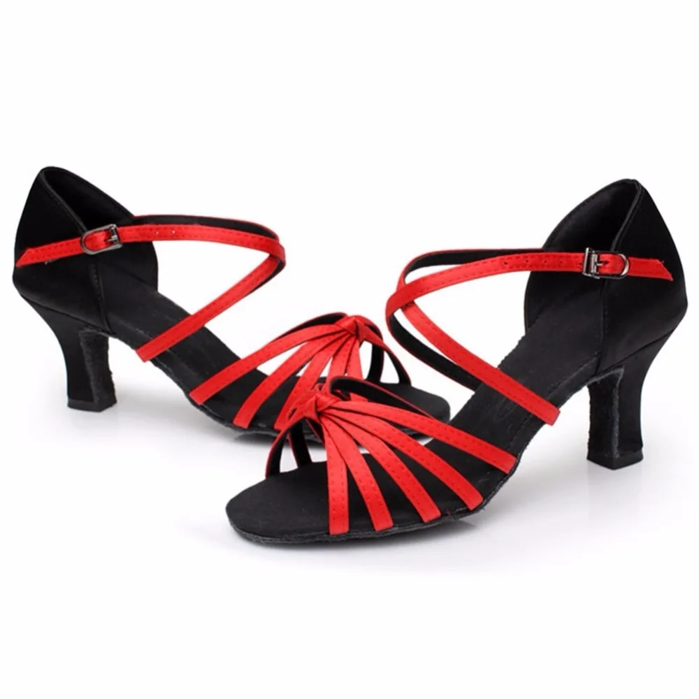 

NANCY TINO Latin Dance Shoes Girls Tango Ballroom Dance Shoes High Heels soft Dancing Shoes 5.5/7cm Ballroom Dance Sandals