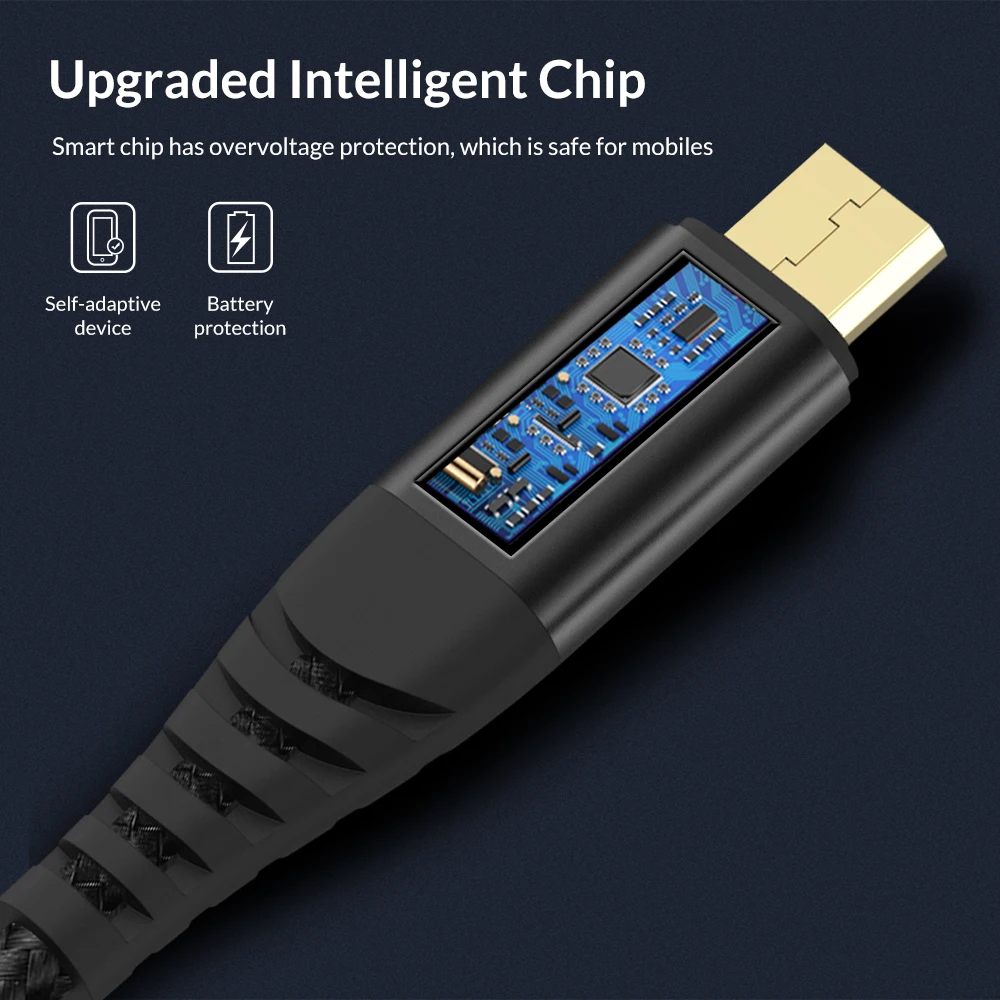 TOPK кабель micro usb нейлон синхронизации данных usb кабель для samsung S7 A5 A7 J7 Примечание 3 для huawei Xiaomi Redmi note зарядный кабель