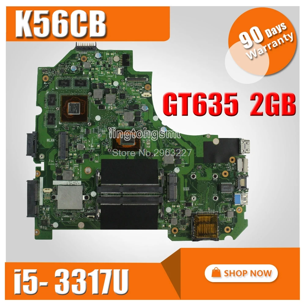 SAMXINNO для For Asus K56CB K56CM A56C S550CM материнская плата ноутбука REV2.0 с I5 3317U графикой GT635 100%
