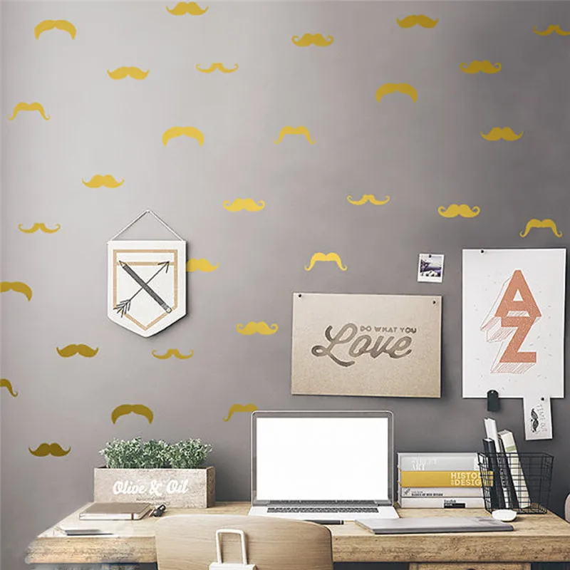 YRHCD INS стильные Экологичные виниловые наклейки с бородой DIY настенные Стикеры для