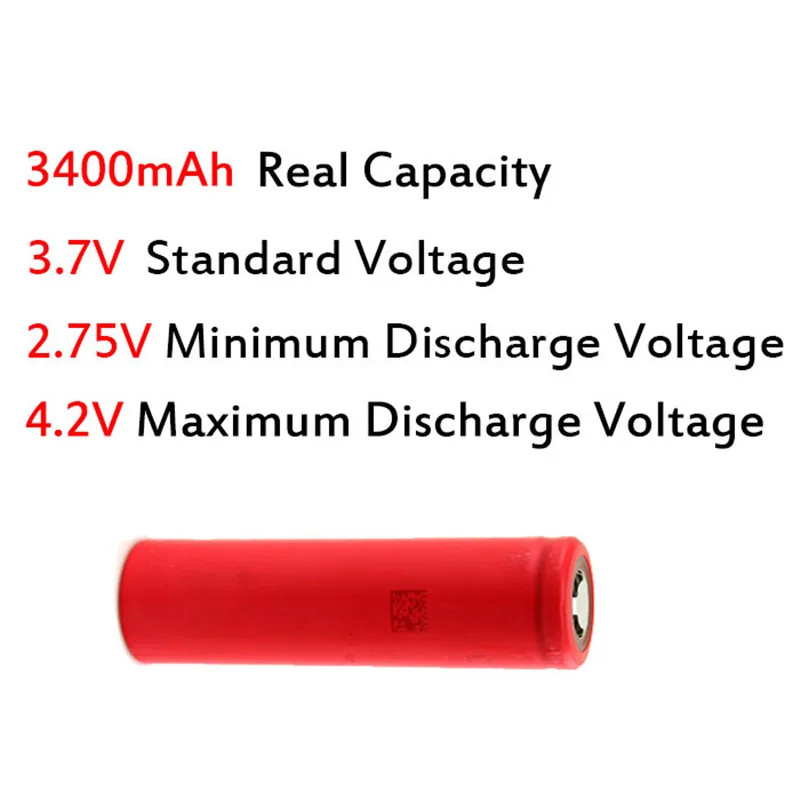 4 шт. литий-ионные аккумуляторные батарейки для Sanyo 18650 3400 мАч 3 7 в | Электроника