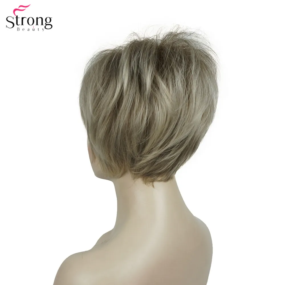 StrongBeauty синтетический парик женский бордовый/Блонд натуральные парики короткие прямые парики