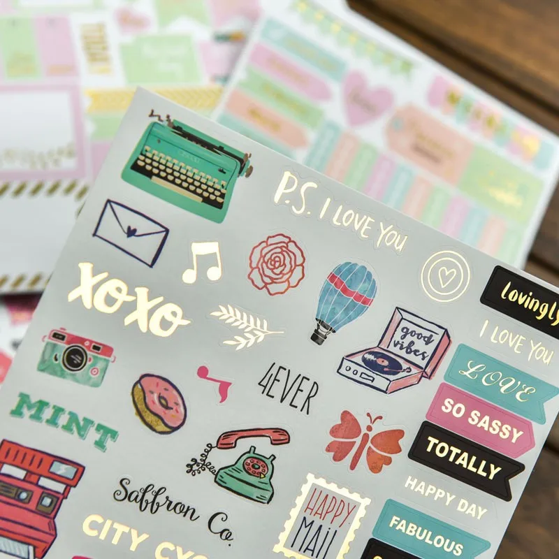 KSCRAFT 4pc Be Happy Self- adhesive Sticker for Scrapbooking/ DIY Crafts/ Card Making Decoration | Дом и сад