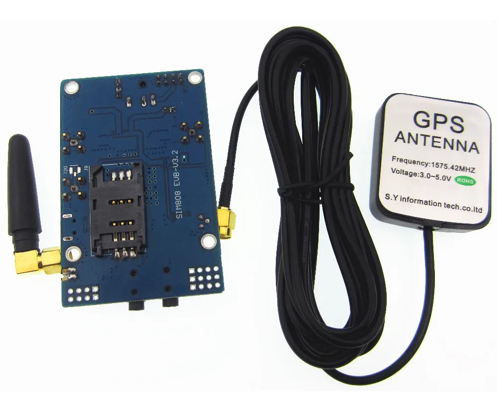 SIM808 модуль GSM/GPRS gps макетная плата IPX SMA с gps антенной для Raspberry Pi Поддержка 2G 3g 4G sim-карта