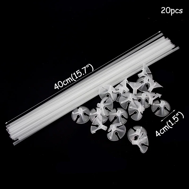 16Pcs Balloon Stick Яркий светодиодный цветной светящиеся шары подставка держатель колонна День Рождения вечерние украшения Детские свадебные шары палочки поставки - Цвет: 16Pcs Balloon Stick
