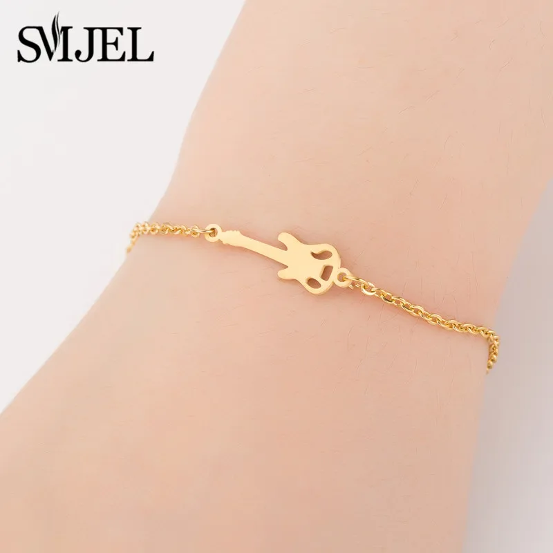 SMJEL панк музыкальные браслеты с гитарой для женщин Pulseira Feminina обручальные