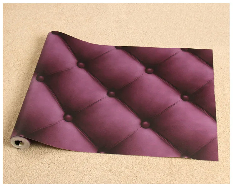 Imitation leather 3d Visual effect soft package wallpaper bedroom bedside living room TV background 3D wa | Обустройство дома