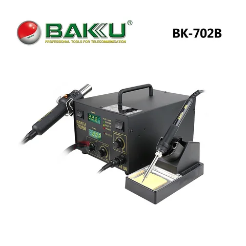 Паяльная станция BAKU BGA, база с паяльником и термофеном, двойным дисплеем, безопасен для электросварки и ремонта смартфонов