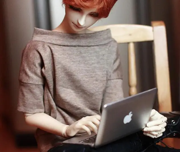 1:6 Кукольный дом аксессуары BJD сцена ноутбук компьютер MAC для Blyth 18 дюймов