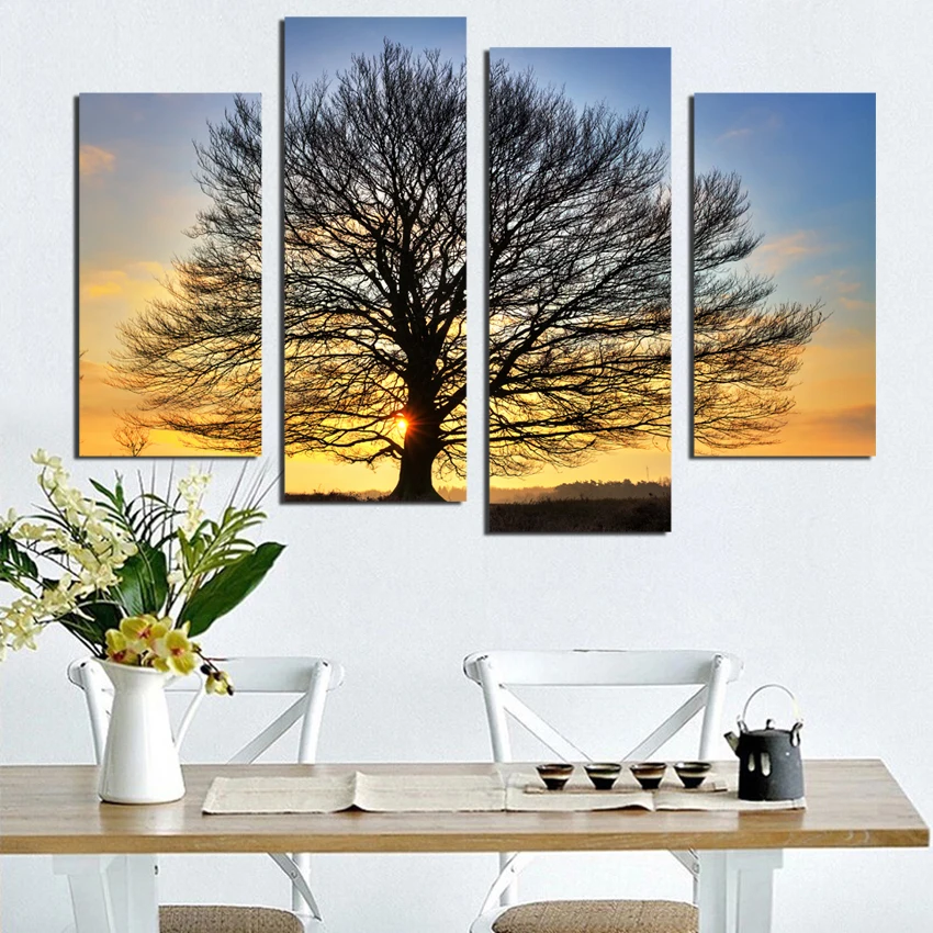 4 шт. настенные картины на холсте без рамки|picture for living room|wall picturescanvas painting |