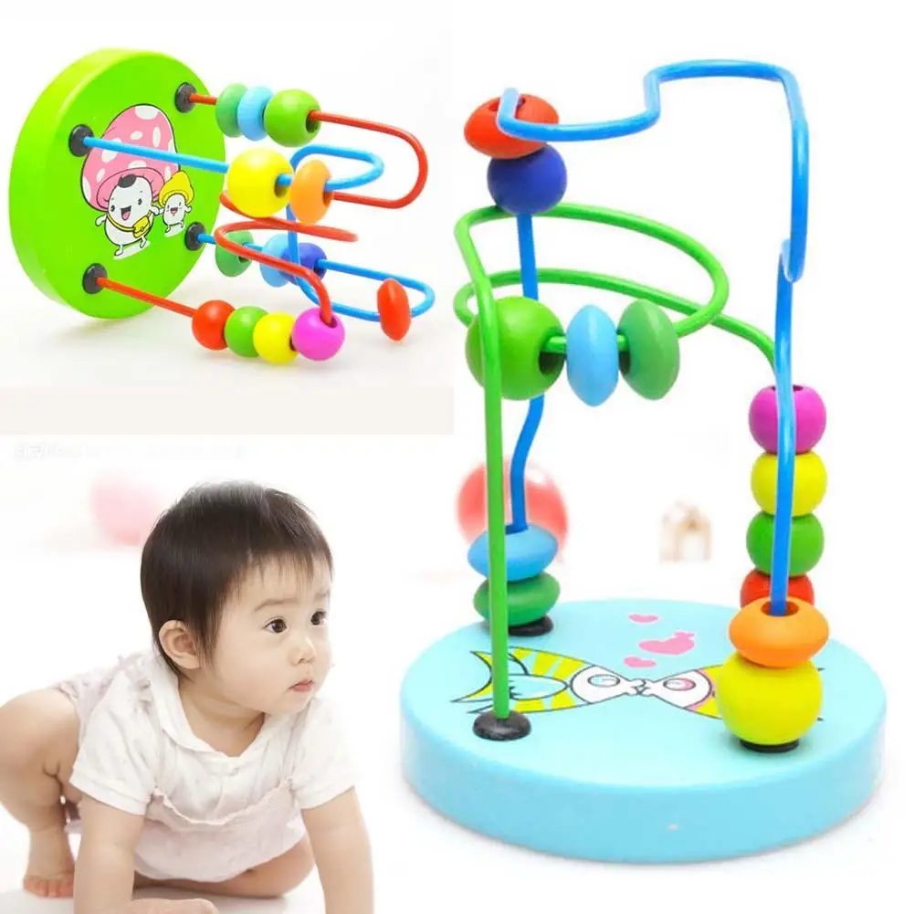 Ранние обучающие игрушки для детей Детские Цвет Фул деревянные мини вокруг