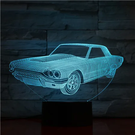 GX 1462 пожилого возраста дедушка автомобиля 3D Ночной светильник 7 цветов