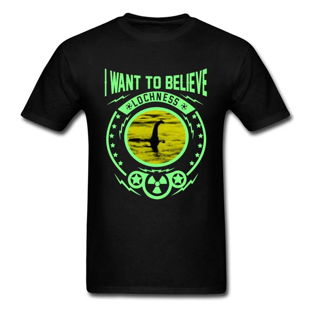 I want to believe Lochness/Забавные топы футболки с короткими рукавами для студентов летняя
