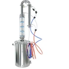 Бойлер Moonshine, 50 л, стеклянная Колонка 3 дюйма для дистилляции, Пузырьковые пластины из нержавеющей стали 304, нержавеющая сталь 304