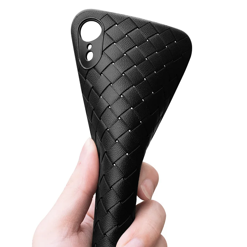 Роскошный модный мягкий чехол iPhoneXS max тканый кожаный для iPhone 6 S/7/8 plus/iPhone XR