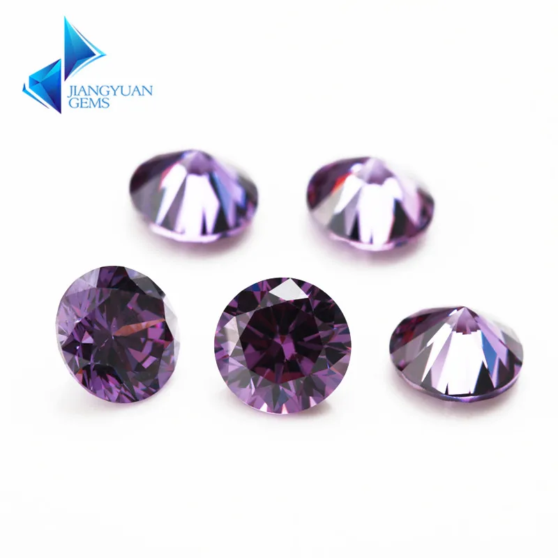 

1000pcs 0.8~4mm 5A Grade Purple Red Cubic Zirconia Stone Round Cut Loose CZ Stone Synthetic Gems For Jewelry