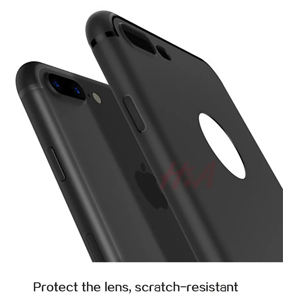 Ультратонкий силиконовый чехол H& A для iphone 7, 6, 6 S, 8 X, черный чехол, мягкий ТПУ матовый чехол для телефона, для iphone 7, 8 plus