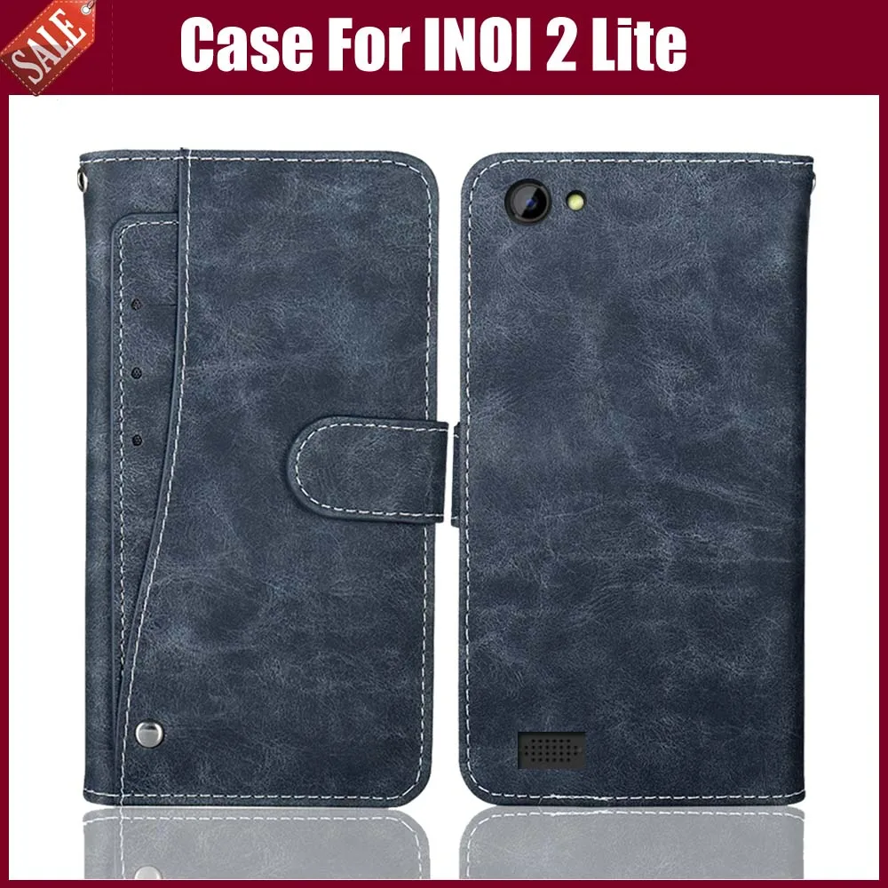 New Design! INOI 2 Lite Case Luxury Wallet Vintage Flip Leather Phone Cover For With Card Slots | Мобильные телефоны и