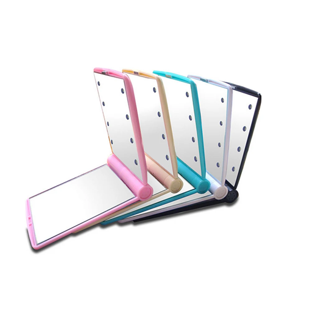 8 Led освещенное зеркало для макияжа складное косметическое дома и путешествий