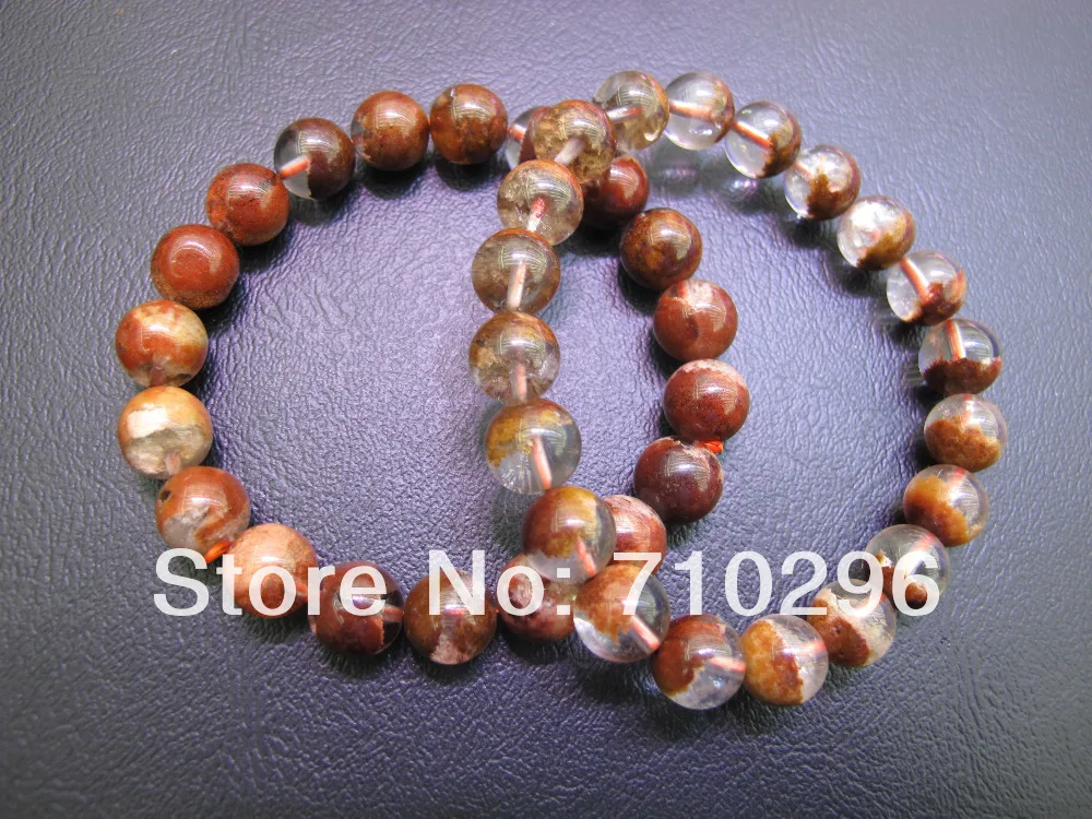 Браслеты из натурального красного фантомного кварца 10 мм браслеты драгоценных