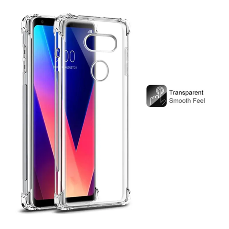Чехол с "воздушной подушкой" для LG Q70 Q60 G6 G7 G8S Thinq V20 V30 V40 V50S K40S K50S K20 K30 прозрачный роскошный противоударный чехол с крышкой