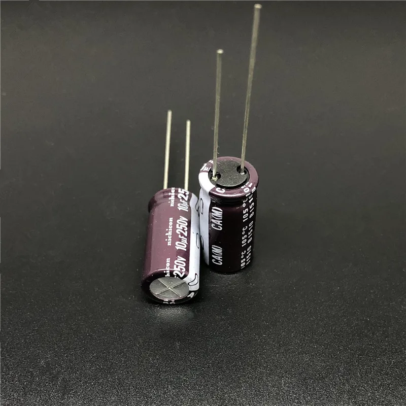 5pcs/50pcs 10uF 250V NICHICON CA Series 10x20mm High ripple current Long Life 250V10uF Aluminum Electrolytic Capacitor | Электронные