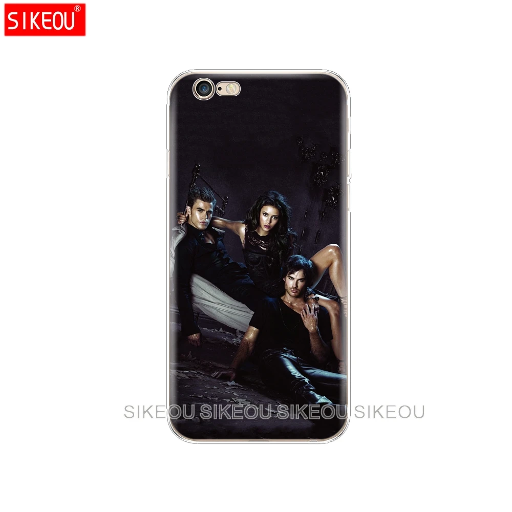 Silicon Cover Phone Case For Iphone 6 X 8 7 6s 5 5s SE 2020 Plus 10 XR XS 11 Pro Max the Vampire Diaries | Мобильные телефоны и