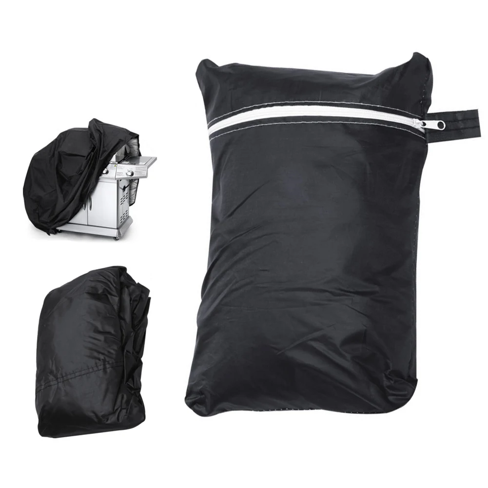 1Pcs Black Waterproof BBQ Grill Cover Outdoor Barbecue Anti Rain Dust Protector For Gas Charcoal Electric | Дом и сад