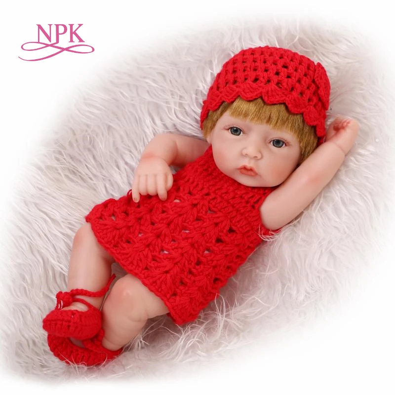Мини куклы реборн NPK 26 см реалистичные для новорожденных игрушки купания