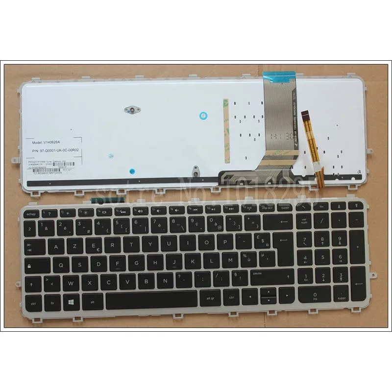 Французская клавиатура для ноутбука HP ENVY TouchSmart 15 J 15T 15Z J000 15t j000 15z j151sr с подсветкой