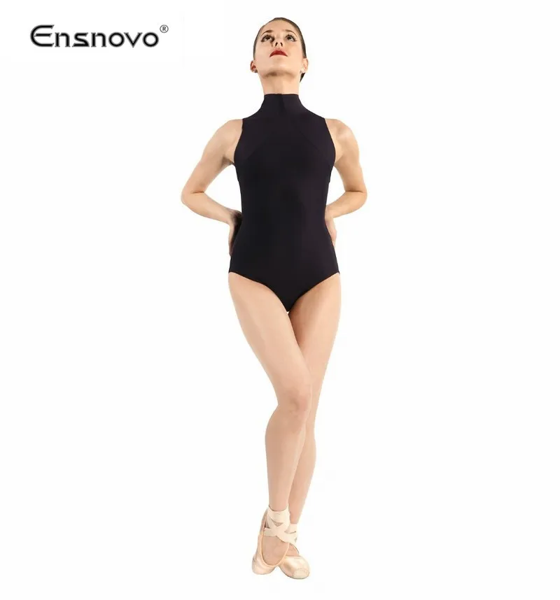 Женский костюм без рукавов Ensnovo из спандекса гимнастический трико боди|ballet