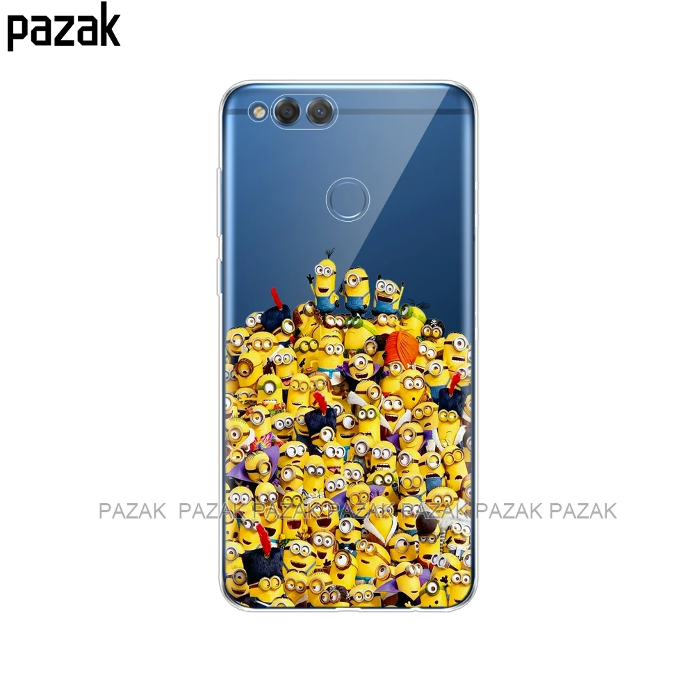34537 Силиконовый чехол для телефона для huawei honor 7X, чехол s, мягкий ТПУ прозрачный чехол на заднюю панель телефона, полная защита 360 - Цвет: 34537
