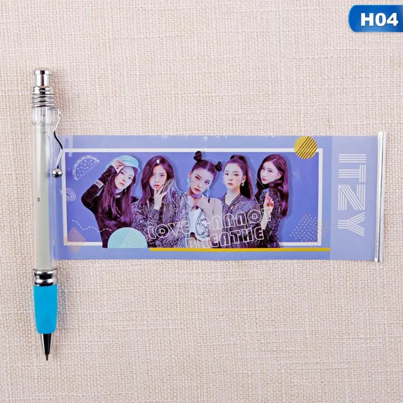 H04 Blackpink EXO GOT7 певица звезда гелевая ручка каваи черные чернила гелевая ручка вентиляторы подарки с милыми фото канцелярские принадлежности - Цвет: H04