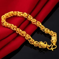 filigree pattern luxury jewelry yellow gold filled mens womens bracelet chain 8 26