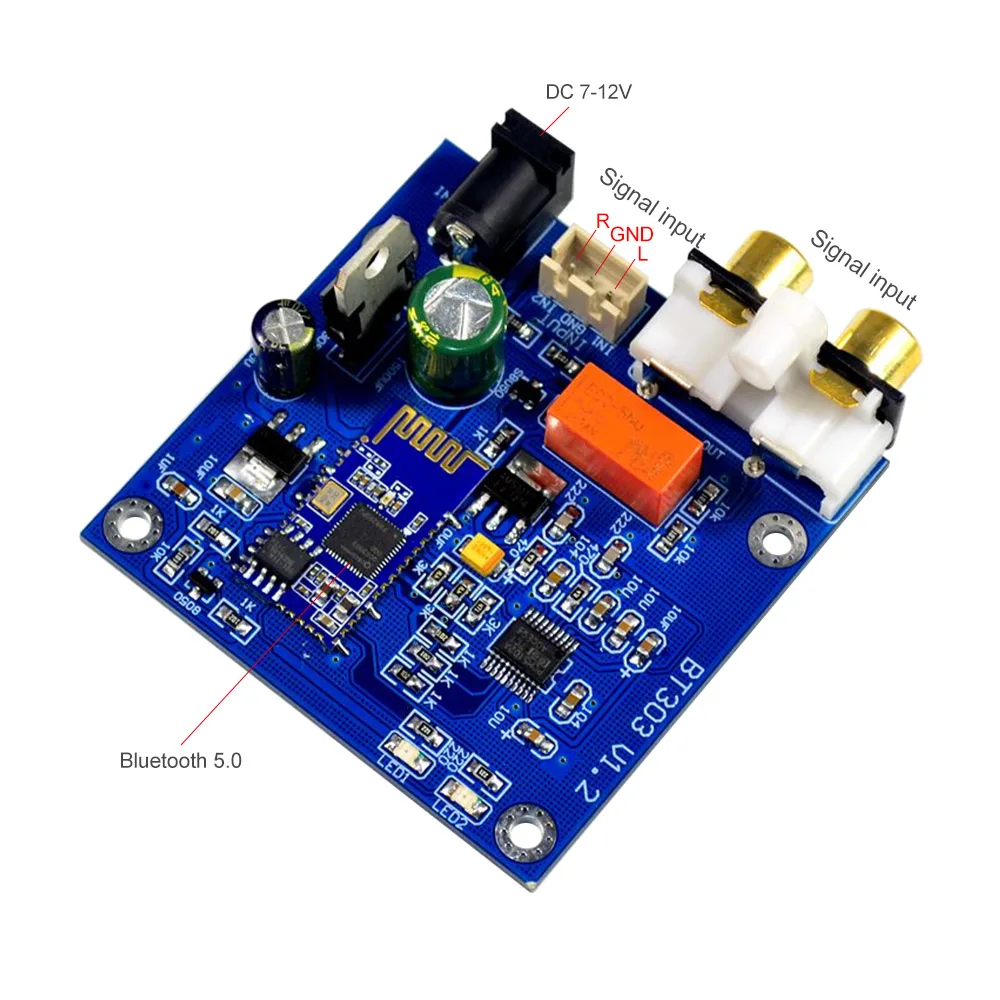

AIYIMA Bluetooth 5.0 Module Board PCM5102 DAC Support A2DP AVRCP HFP AAC I2S DC 7-12V For Amplifier Home Theatre DIY