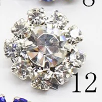 10 пьезы/setDIY Снежинка Диамант de imitacion botones акриловая botón Aleacion Диаманте cestal Decoration costura apparel Acc - Цвет: 12