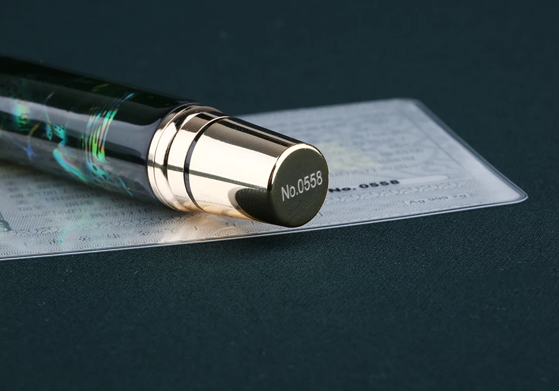 HERO 18K Золотая коллекция авторучка Ограниченная серия красивый Олень металл и морская раковина гравировка тонкий перо 0,5 мм ручка и подарочная коробка