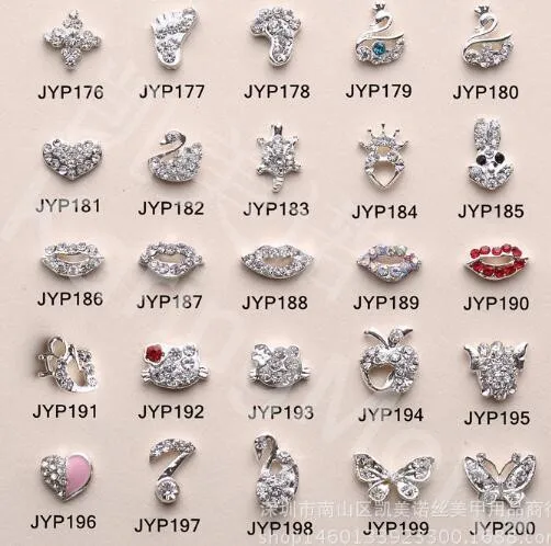 300 дизайна ногтей металлические стразы черепа типсы Висячие ювелирные изделия