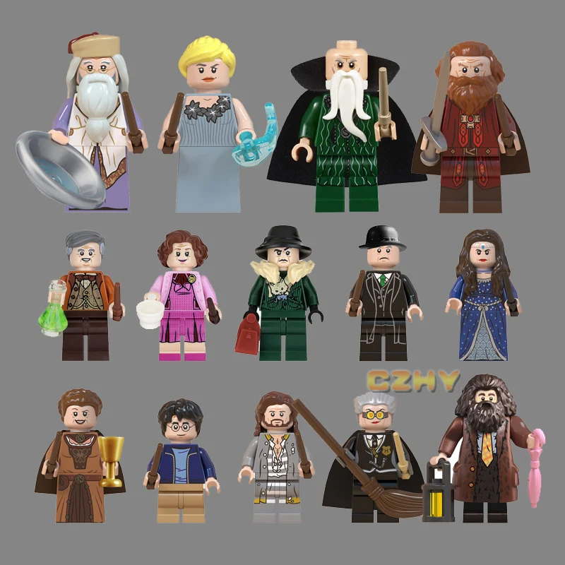 Серия Harri Potters проф. Строительные блоки Снейп ХОХ Хагрид Добби Moody Quirrell Filch Волдеморт игрушки для детей WM6059