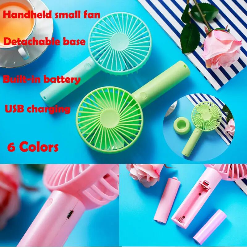 Ручной Настольный вентилятор с usb зарядкой 6 цветов АБС Летний мини кулер ручная